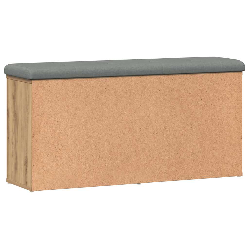 Banc à chaussures chêne artisanal 102x32x50cm bois d'ingénierie - XIOS
