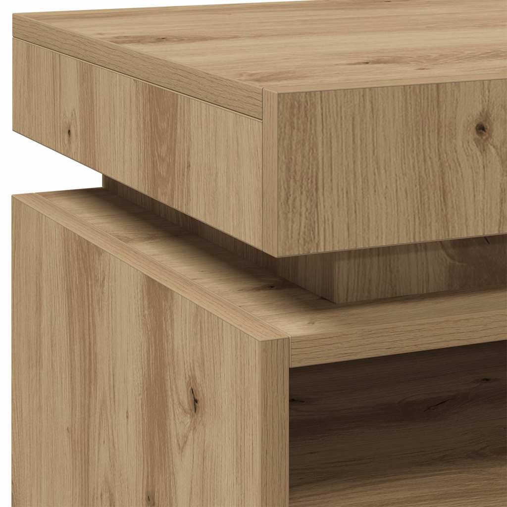 Armoires de chevet avec lumières LED 2 pcs chêne artisanal - XIOS