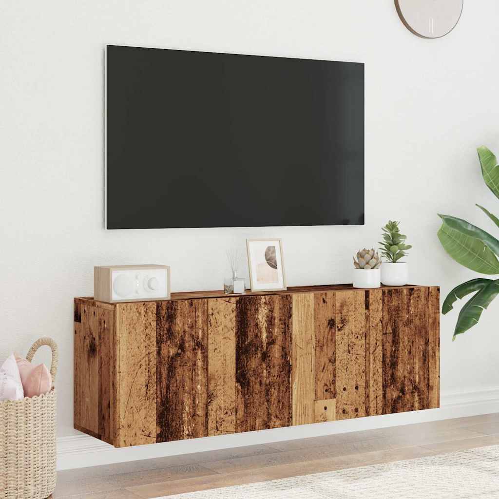 Meubles TV muraux 2 pcs vieux bois 60x30x41 cm - XIOS