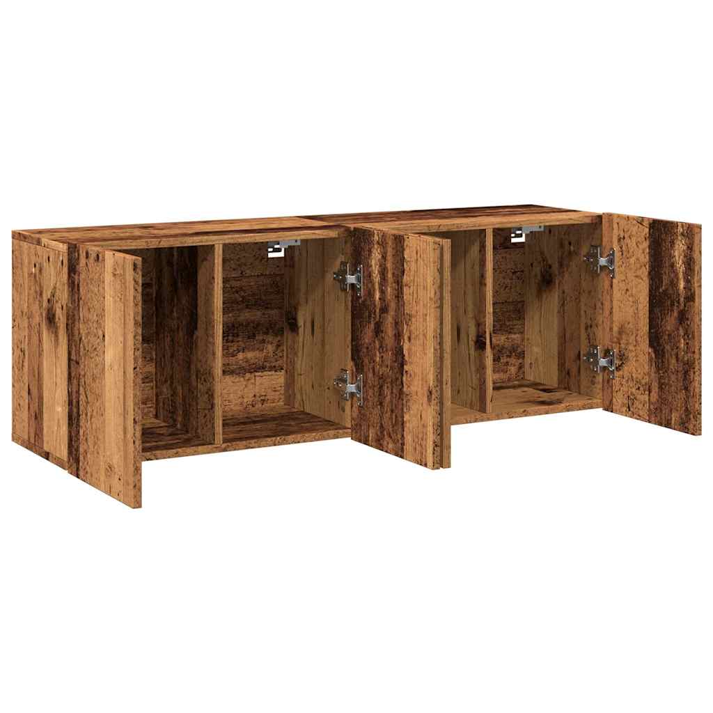 Meubles TV muraux 2 pcs vieux bois 60x30x41 cm - XIOS