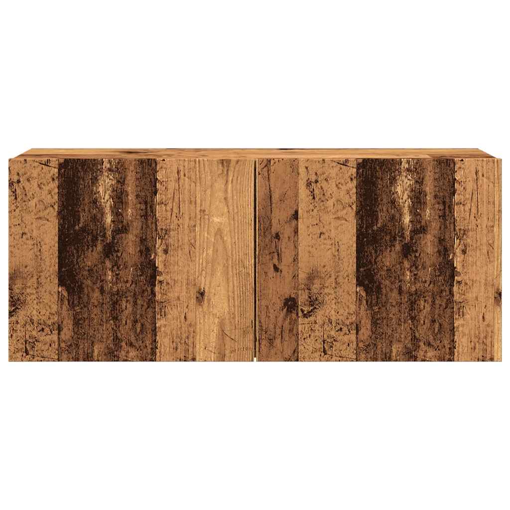 Meuble TV mural vieux bois 100x30x41 cm - XIOS