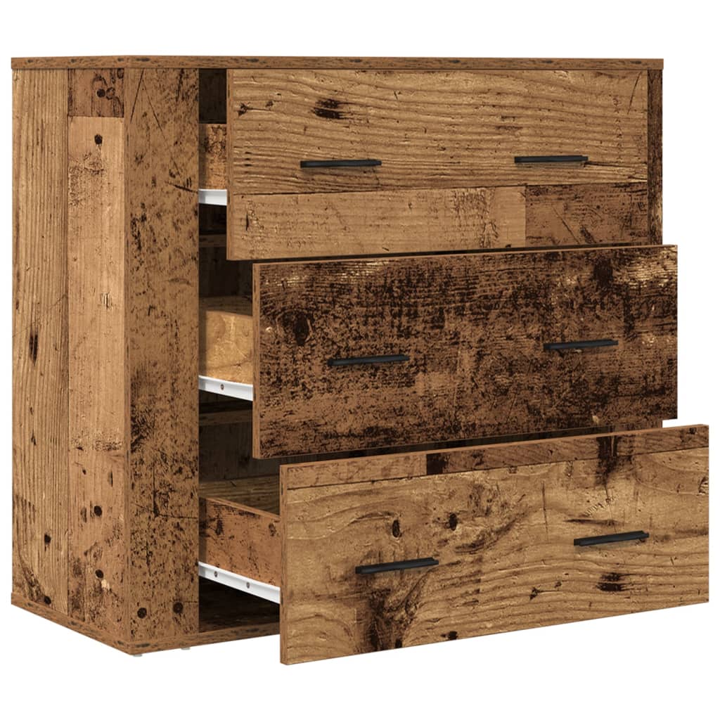 Buffet vieux bois 80x33x70 cm bois d'ingénierie - XIOS