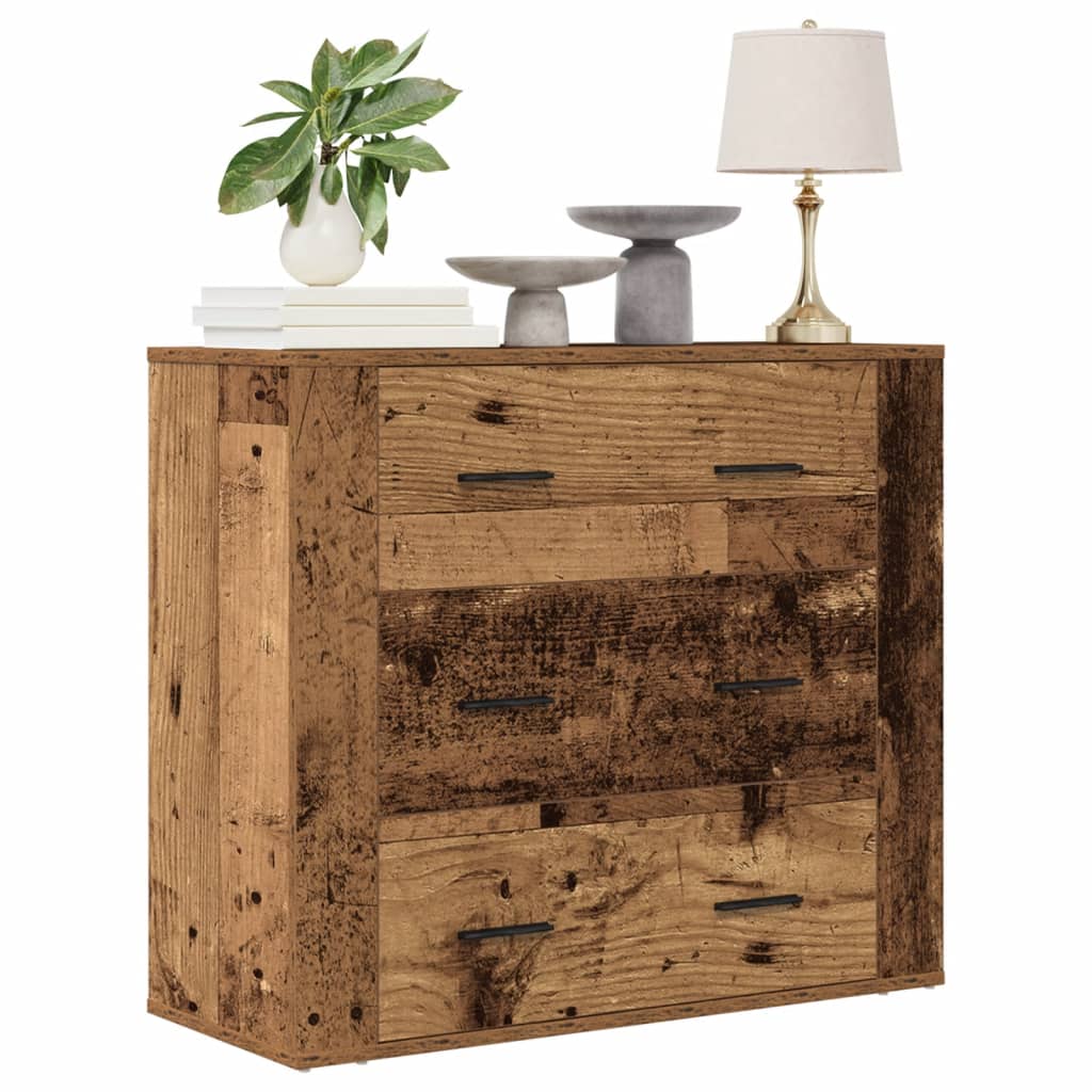 Buffet vieux bois 80x33x70 cm bois d'ingénierie - XIOS
