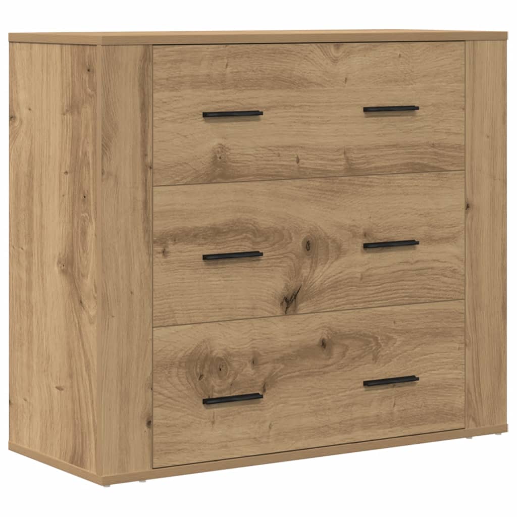 Buffet chêne artisanal 80x33x70 cm bois d'ingénierie - XIOS