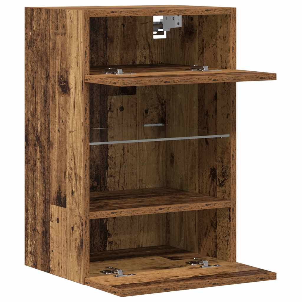 Meubles muraux avec lumières LED pour TV 2 pcs vieux bois 40x30x60,5cm - XIOS