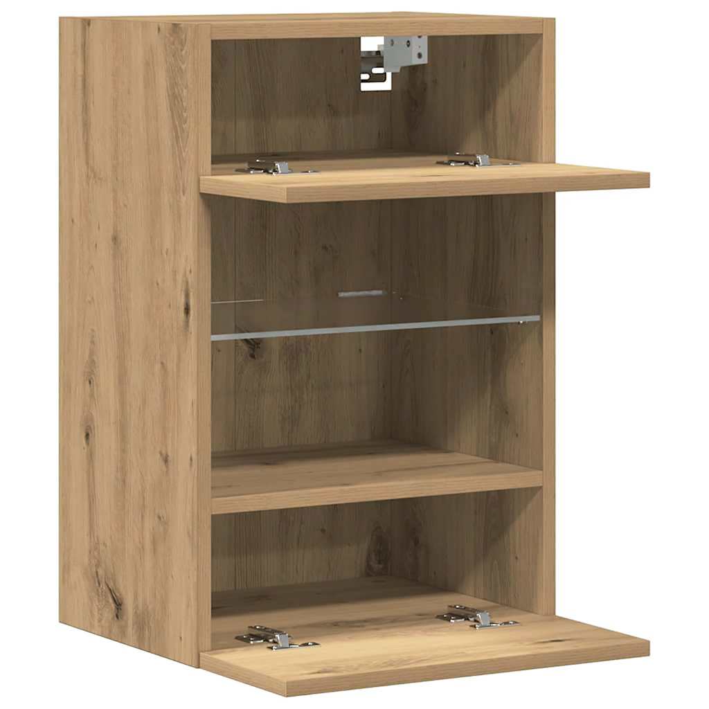 Meubles muraux avec lumières LED pour TV 2 pcs chêne artisanal - XIOS