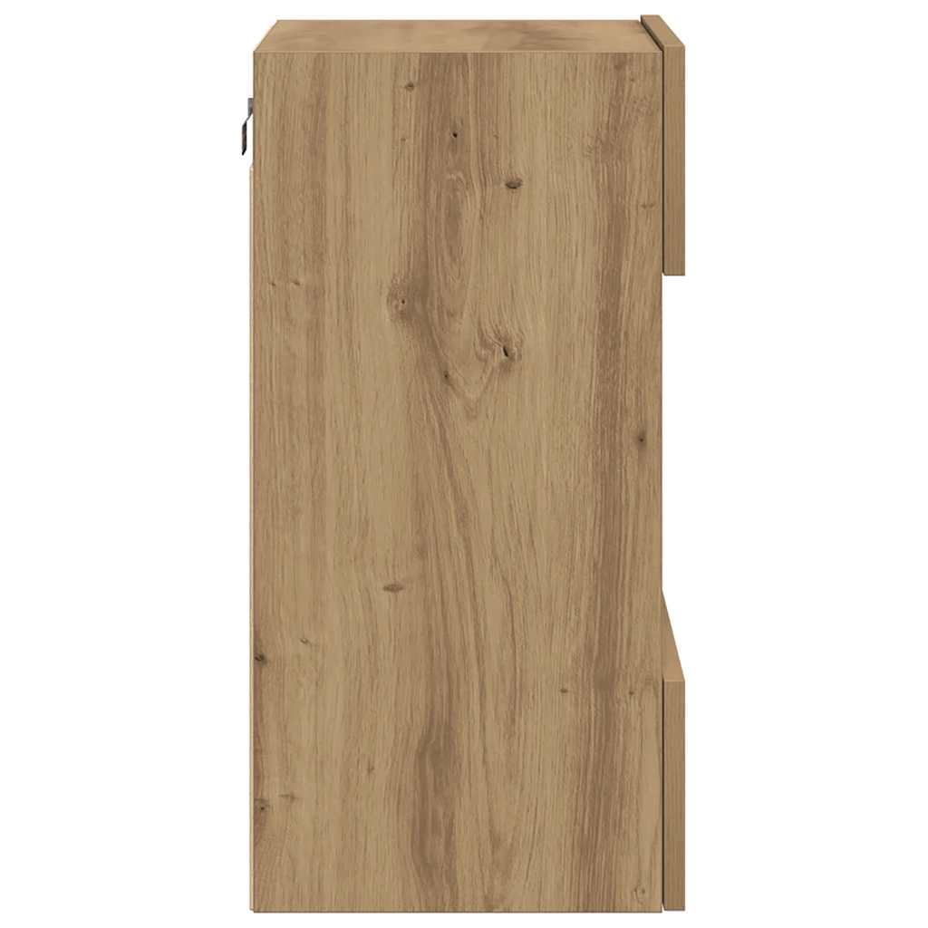 Meubles muraux avec lumières LED pour TV 2 pcs chêne artisanal - XIOS