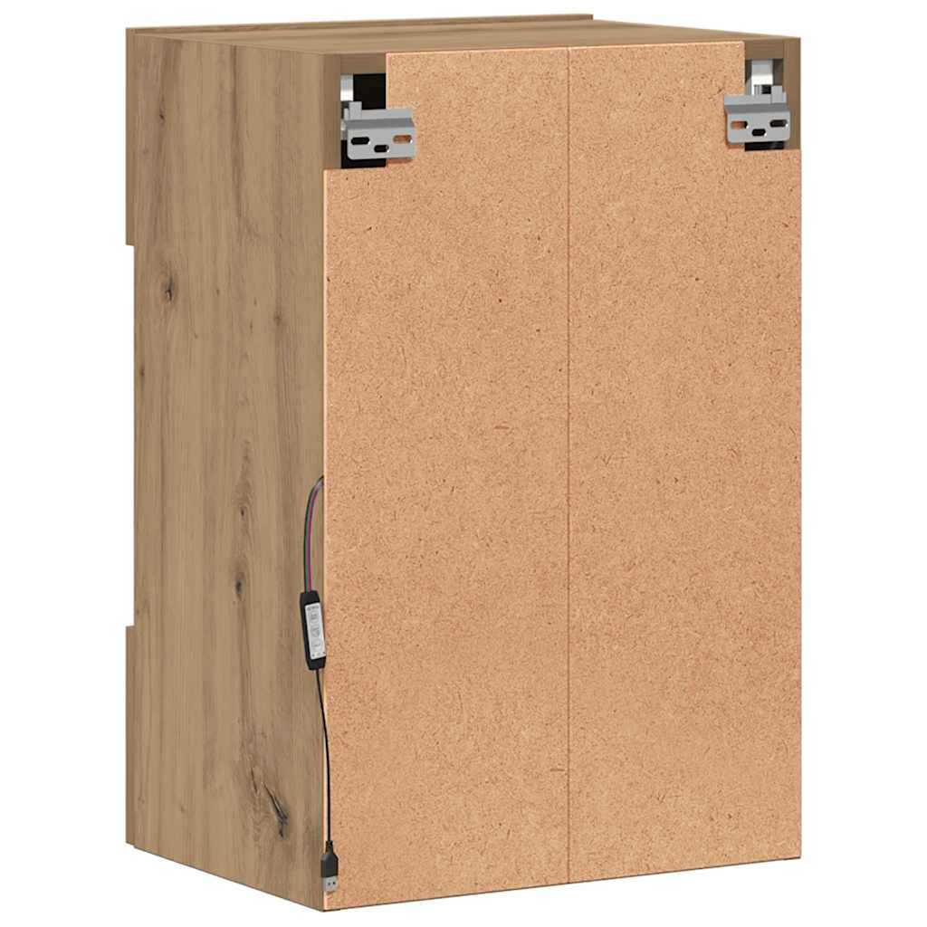 Meubles muraux avec lumières LED pour TV 2 pcs chêne artisanal - XIOS