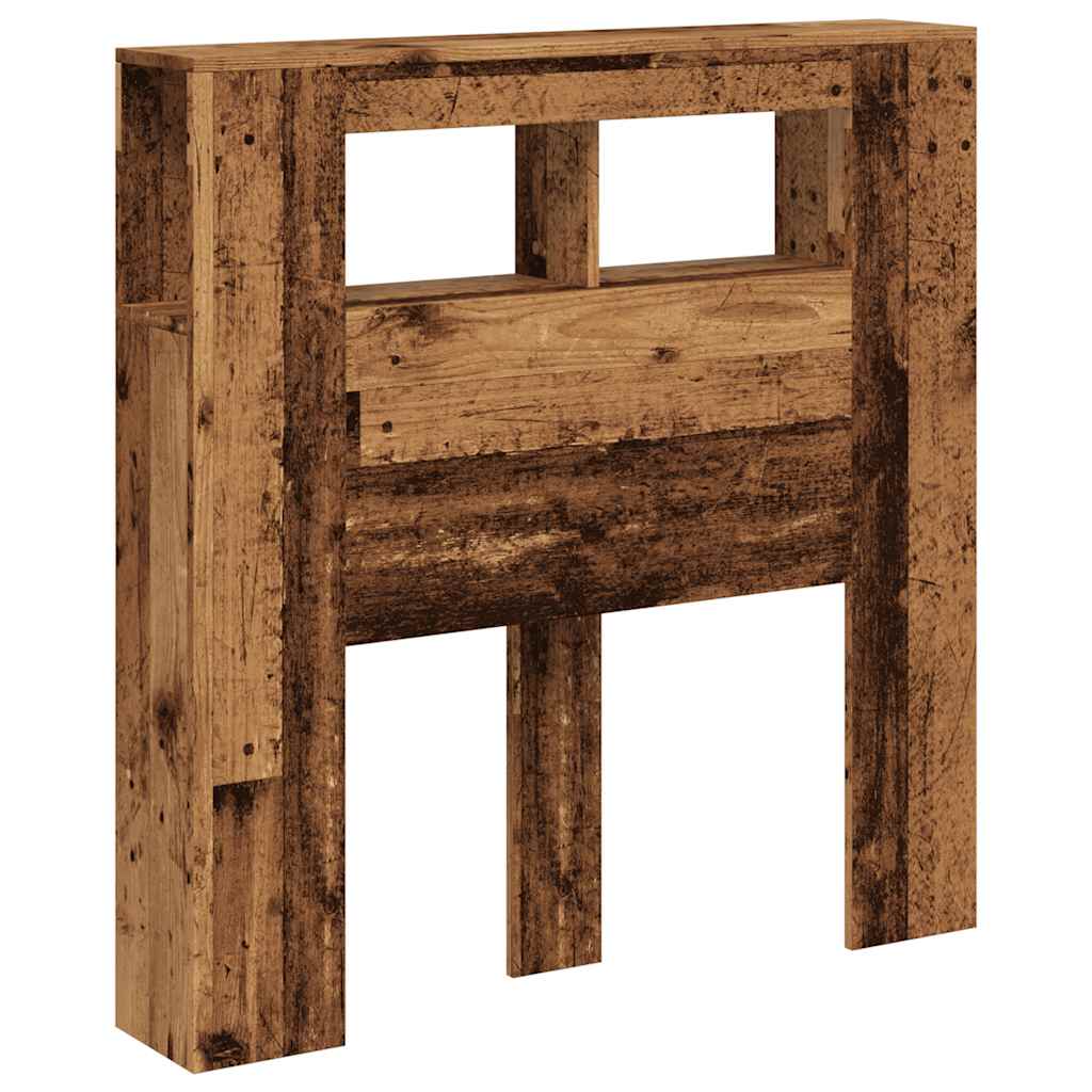 Tête de lit à LED vieux bois 100x18,5x103,5cm bois d'ingénierie - XIOS