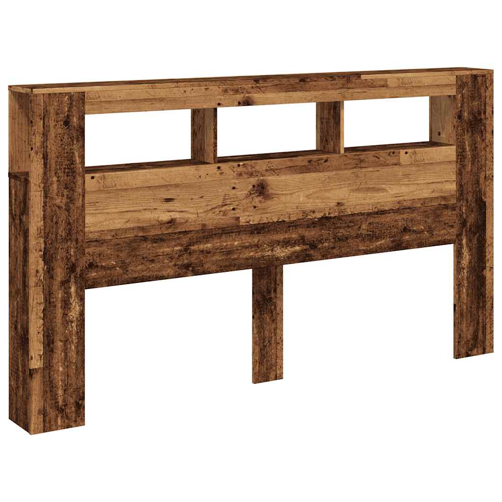 Tête de lit à LED vieux bois 180x18,5x103,5cm bois d'ingénierie - XIOS