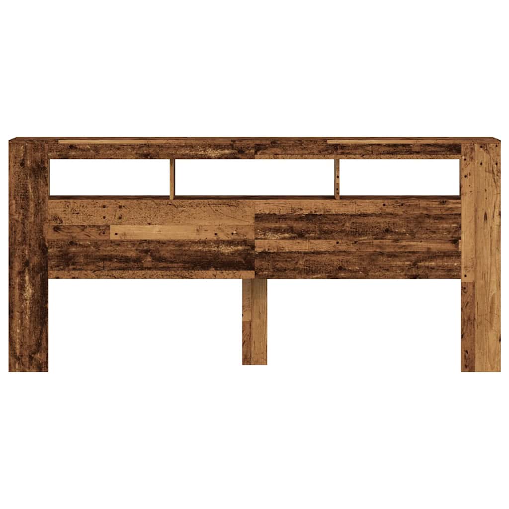 Tête de lit à LED vieux bois 220x18,5x103,5cm bois d'ingénierie - XIOS