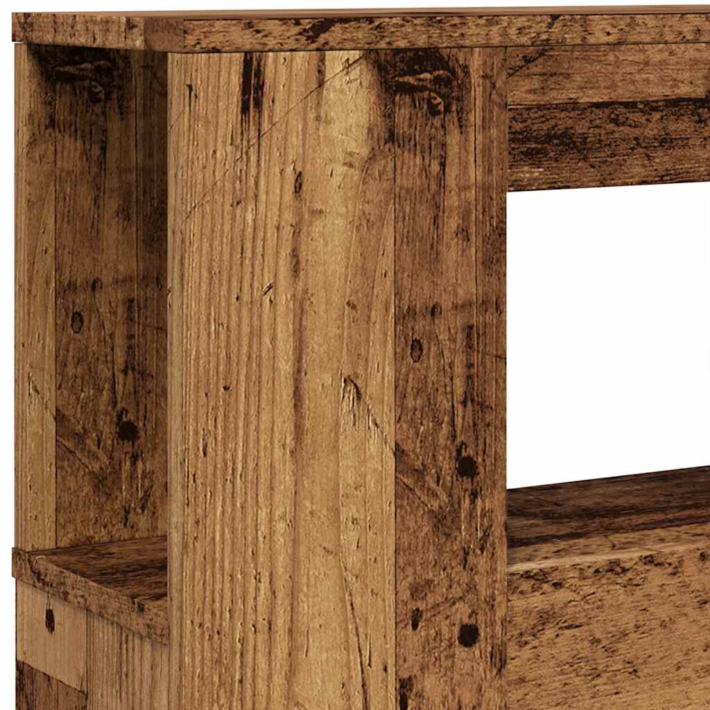 Tête de lit à LED vieux bois 220x18,5x103,5cm bois d'ingénierie - XIOS