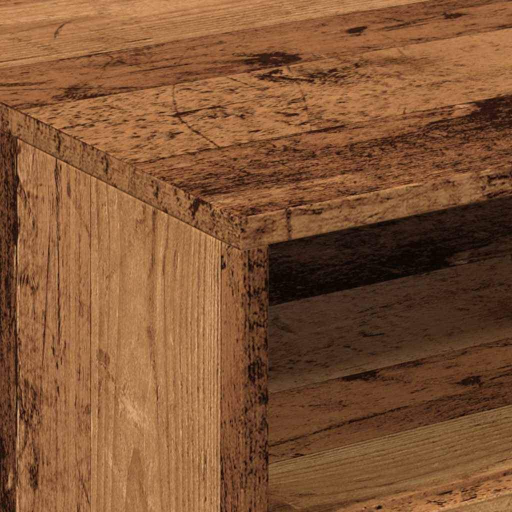 Table basse avec lumières LED vieux bois 50x49x40 cm - XIOS