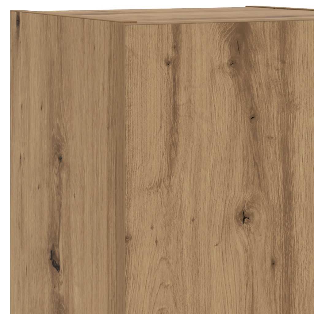 Table basse avec lumières LED chêne artisanal 50x49x40 cm - XIOS