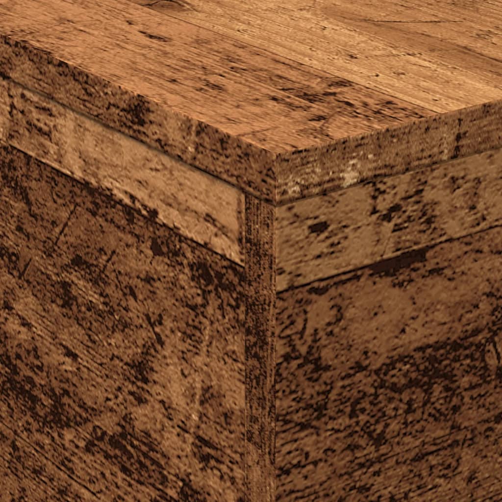 Table basse avec lumières LED vieux bois 50x50x40 cm - XIOS