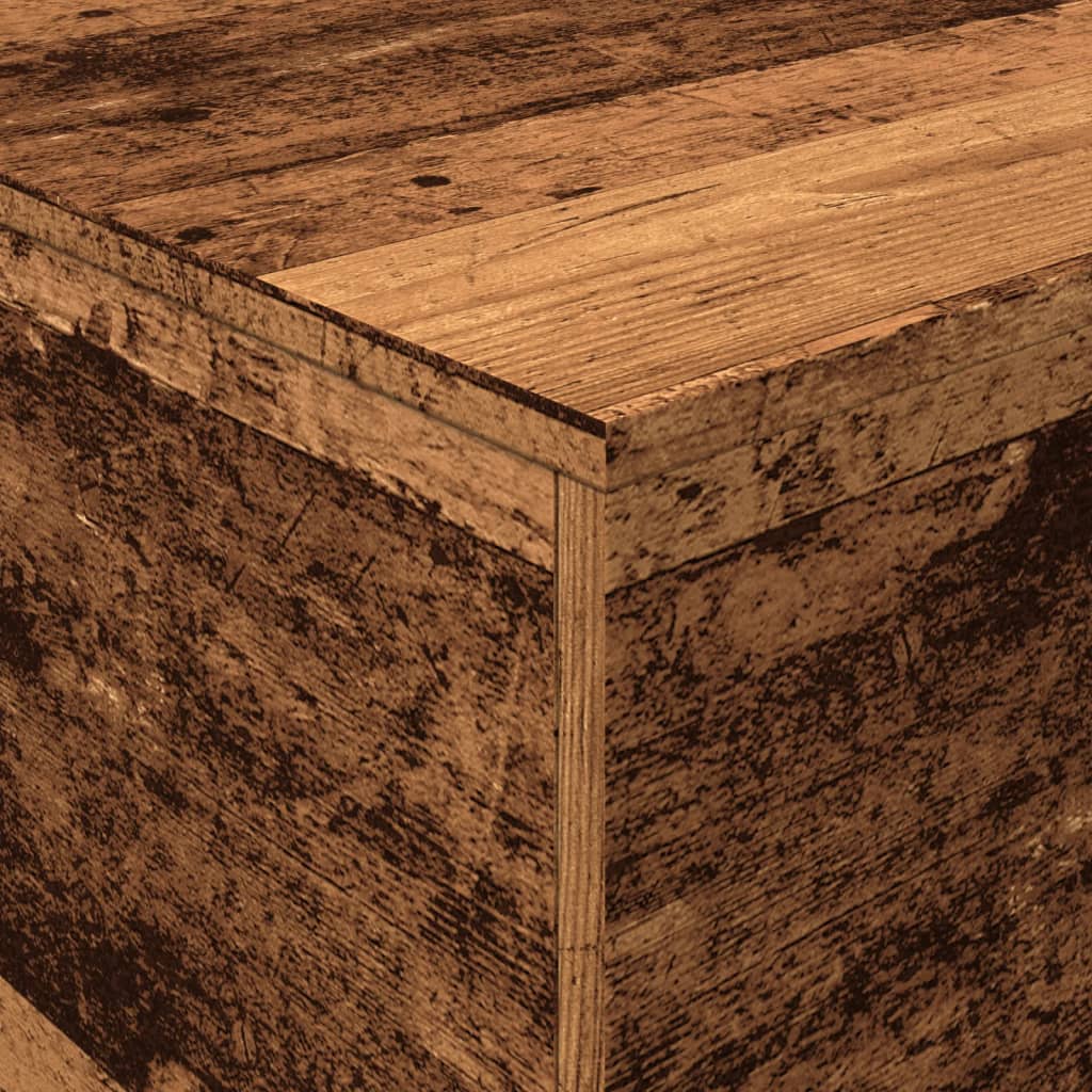 Table basse avec lumières LED vieux bois 90x50x40 cm - XIOS