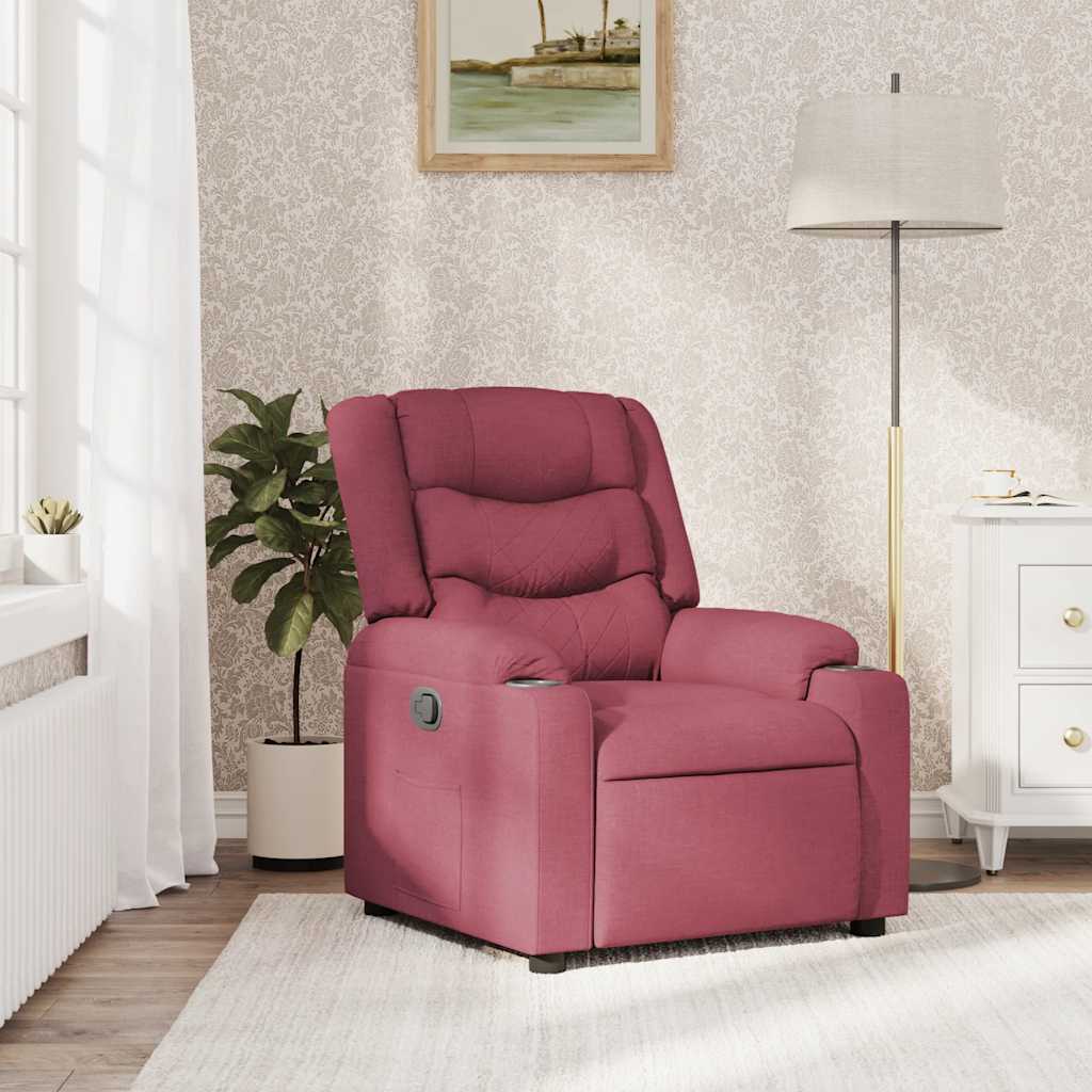 Fauteuil inclinable Rouge bordeaux Tissu - XIOS