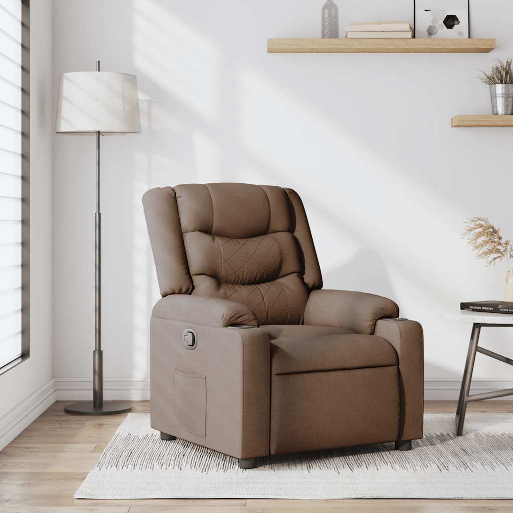 Fauteuil inclinable Marron Tissu - XIOS