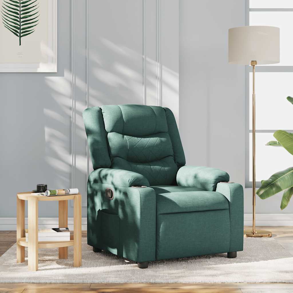 Fauteuil inclinable Vert foncé Tissu - XIOS