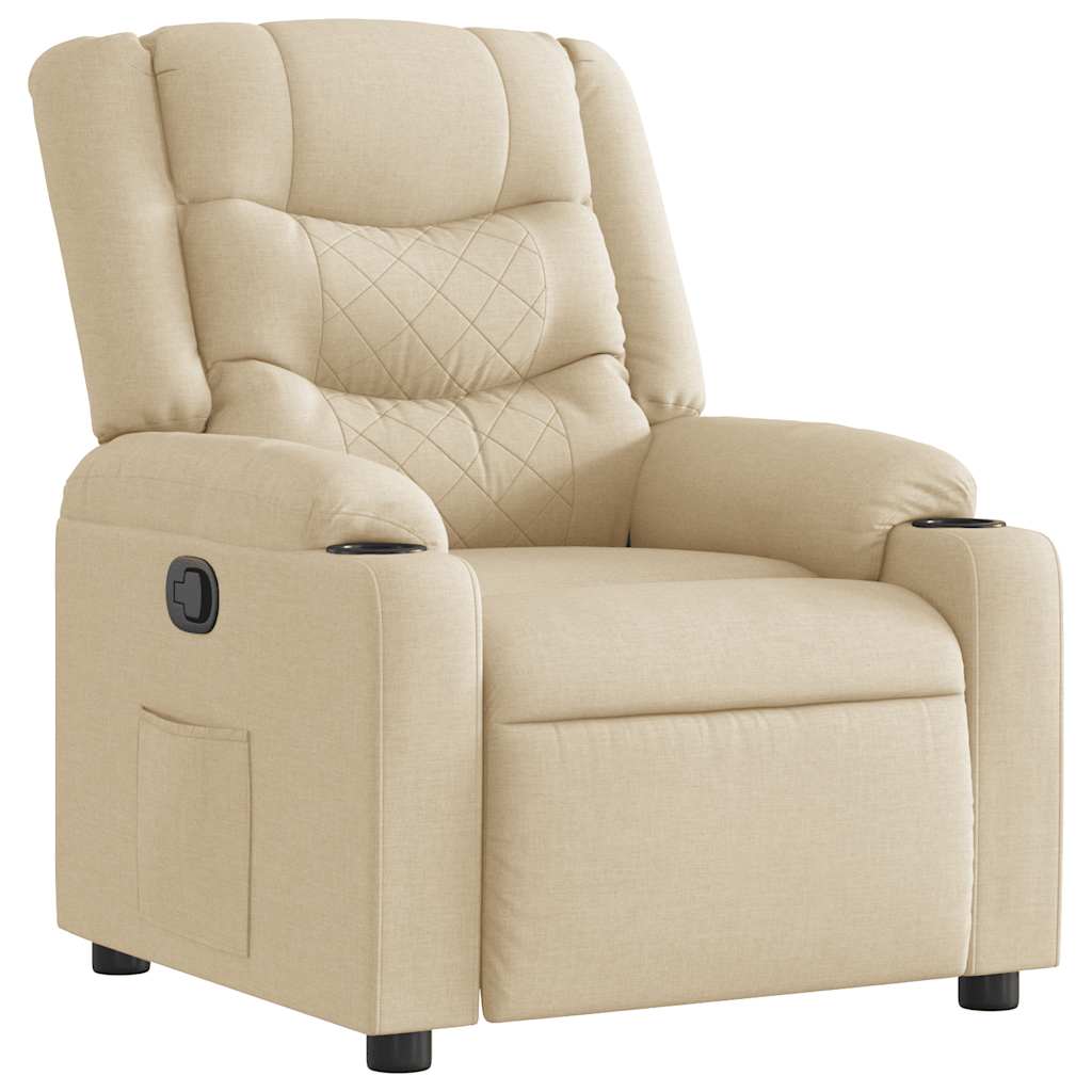Fauteuil inclinable Crème Tissu - XIOS
