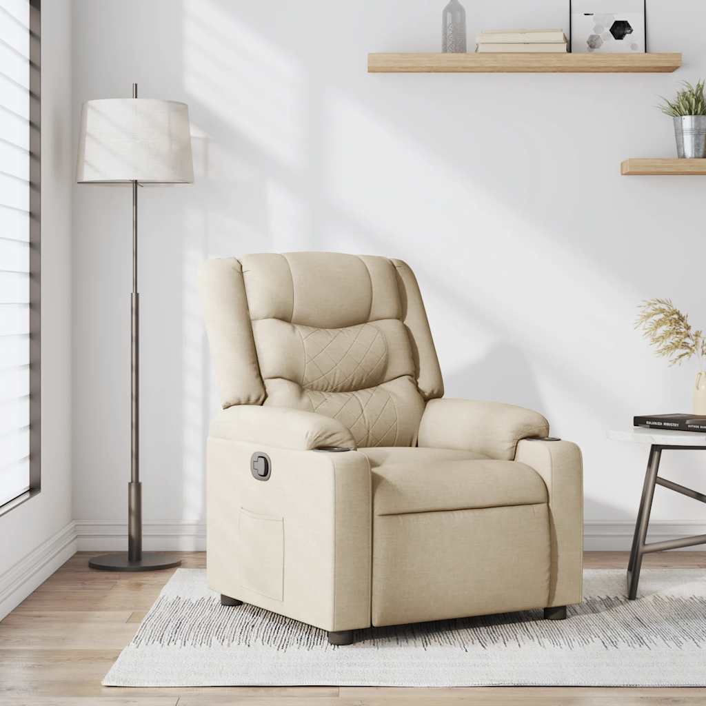 Fauteuil inclinable Crème Tissu - XIOS