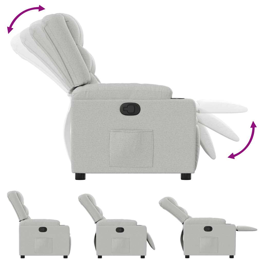 Fauteuil inclinable gris nuage tissu - XIOS