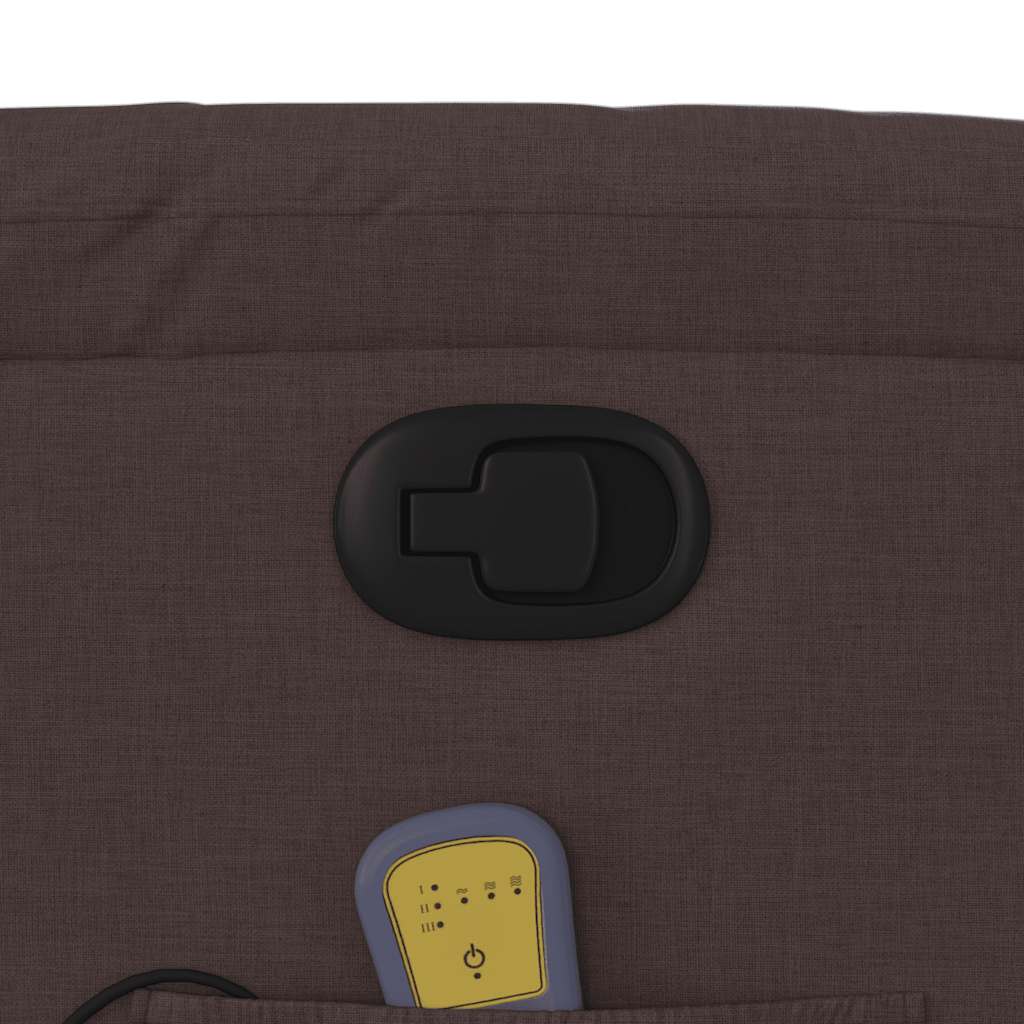 Fauteuil de massage inclinable Marron foncé Tissu - XIOS