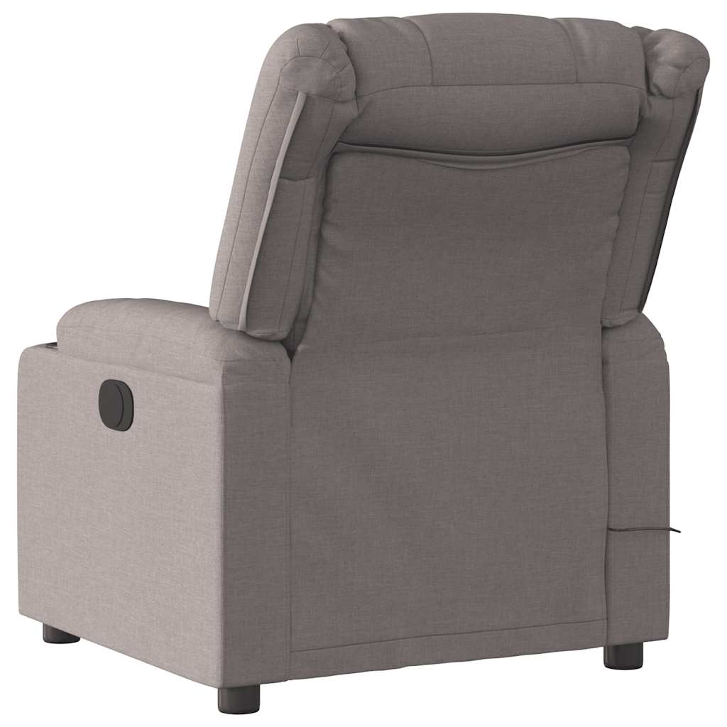 Fauteuil de massage inclinable Taupe Tissu