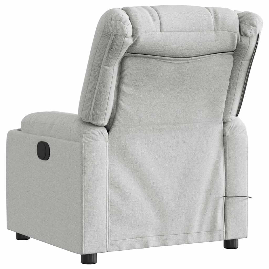 Fauteuil de massage inclinable gris nuage tissu - XIOS