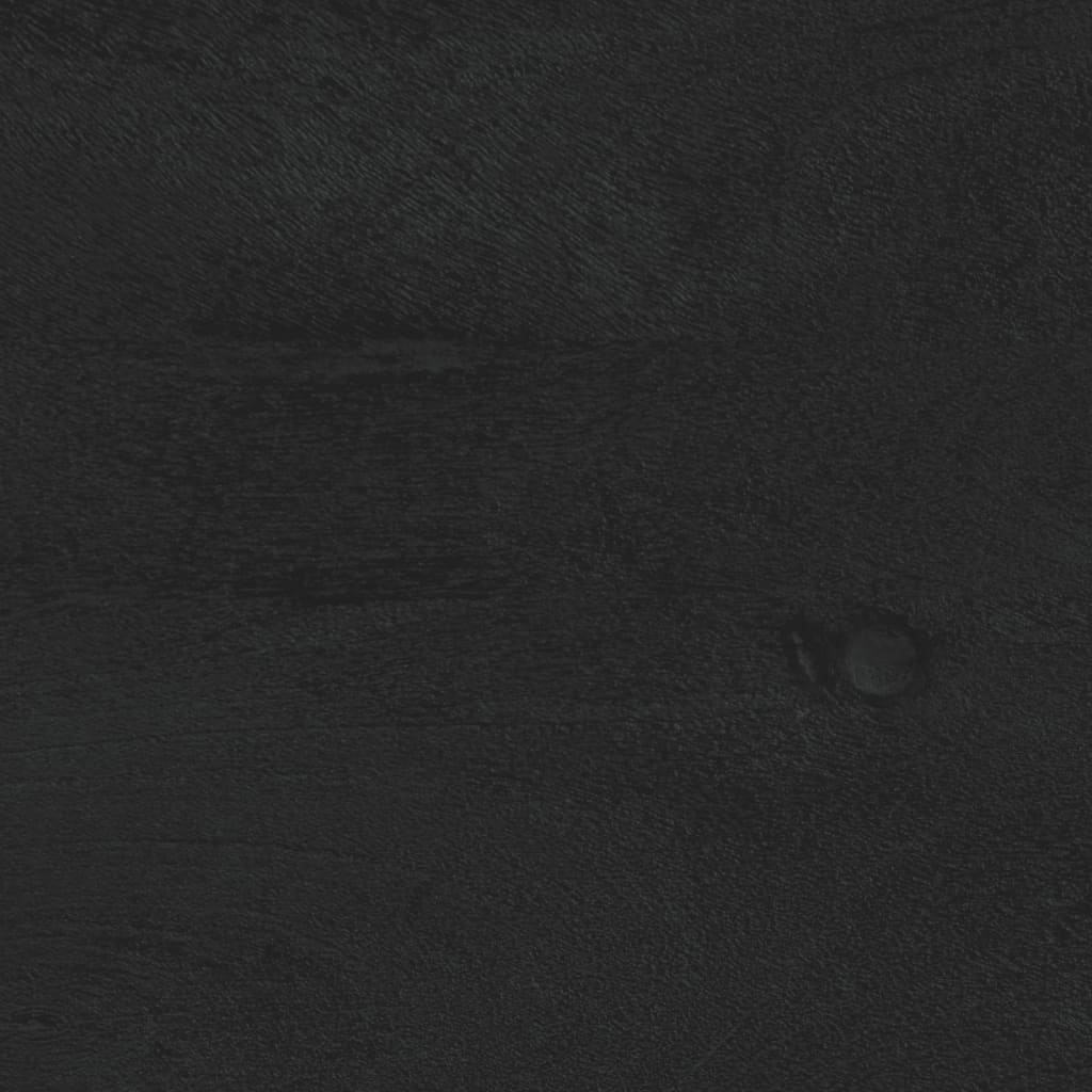 Tables de chevet 2 pcs noir 40x33x46 cm bois de manguier solide - XIOS