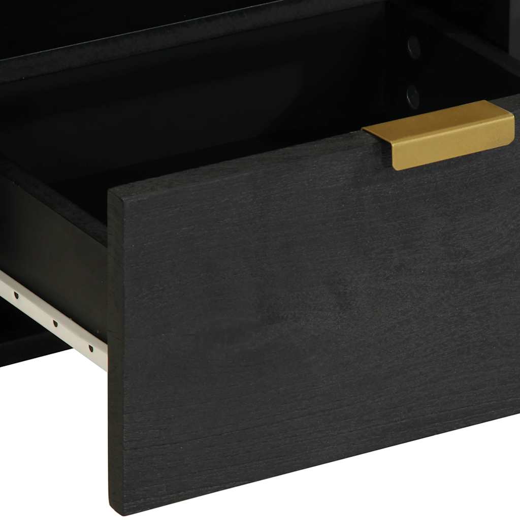 Table de chevet noir 40x33x46 cm bois d'ingénierie - XIOS