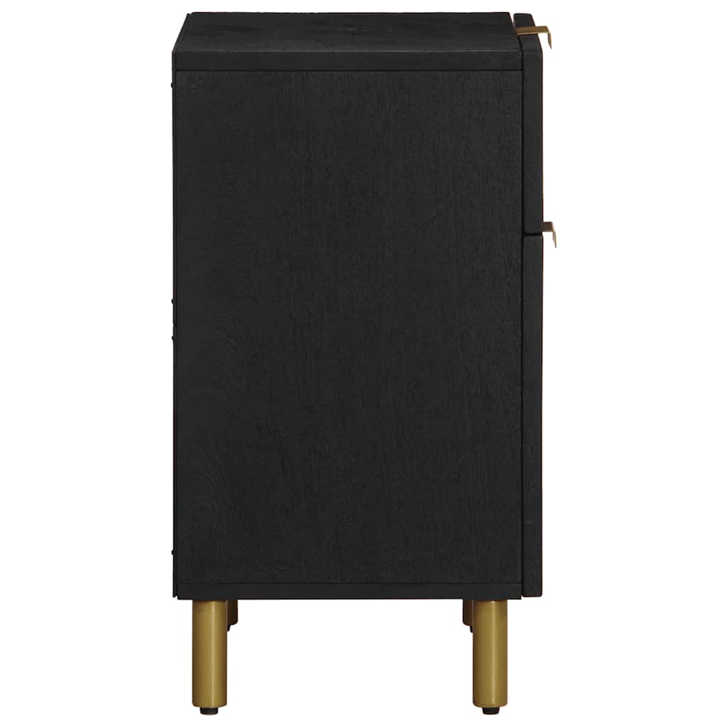 Table de chevet noir 50x33x60 cm bois d'ingénierie - XIOS
