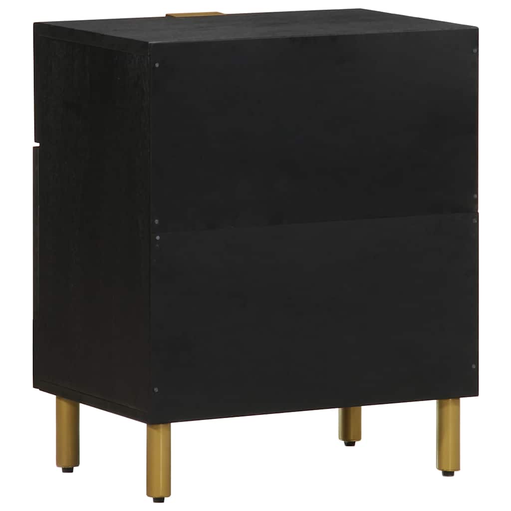 Table de chevet noir 50x33x60 cm bois d'ingénierie - XIOS