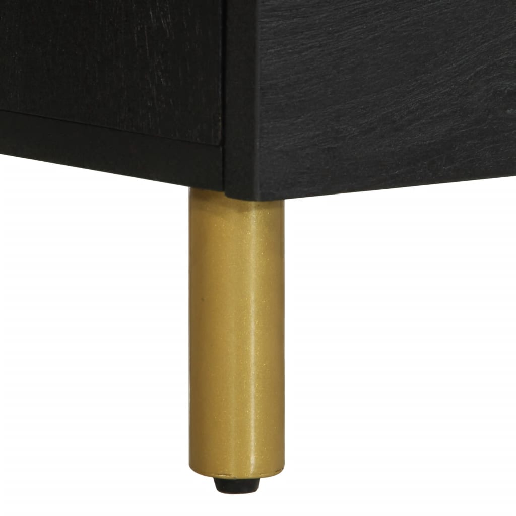 Table de chevet noir 50x33x62 cm bois d'ingénierie - XIOS