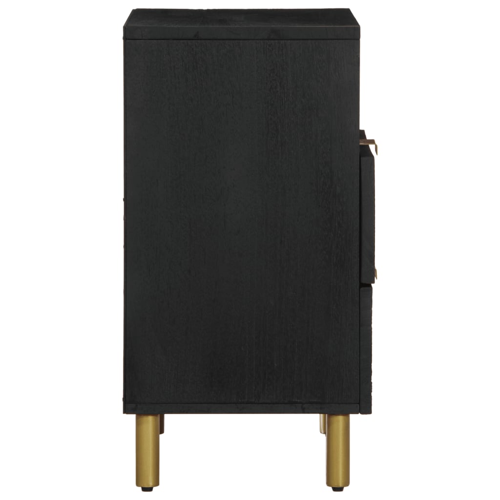 Table de chevet noir 50x33x62 cm bois d'ingénierie - XIOS