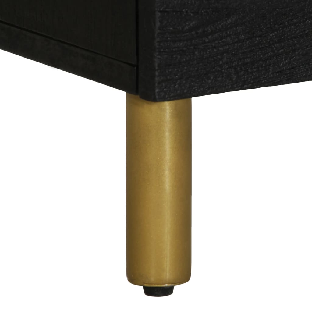 Table de chevet noir 50x33x62 cm bois d'ingénierie - XIOS