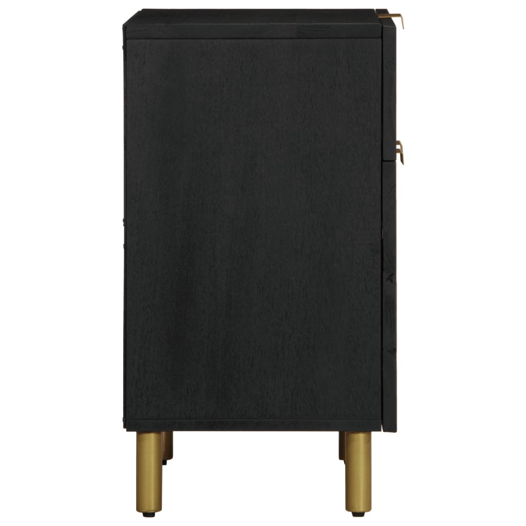 Table de chevet noir 50x33x60 cm bois d'ingénierie - XIOS