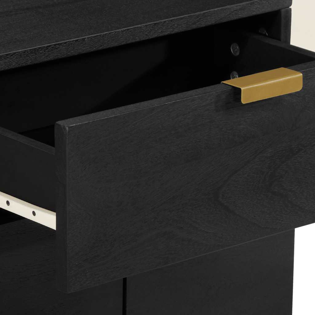Table de chevet noir 50x33x60 cm bois d'ingénierie - XIOS
