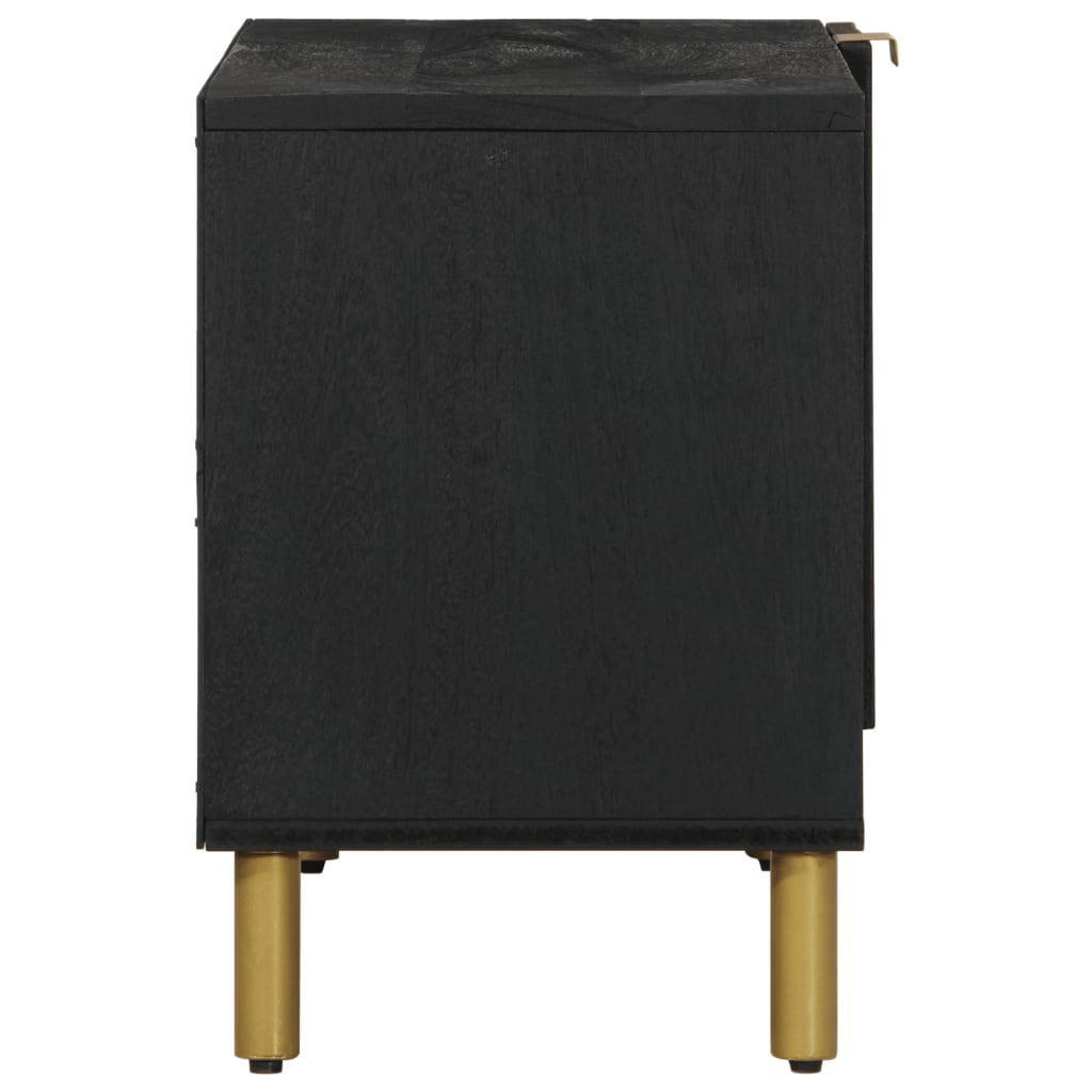 Meuble TV noir 80x33x46 cm bois d'ingénierie - XIOS