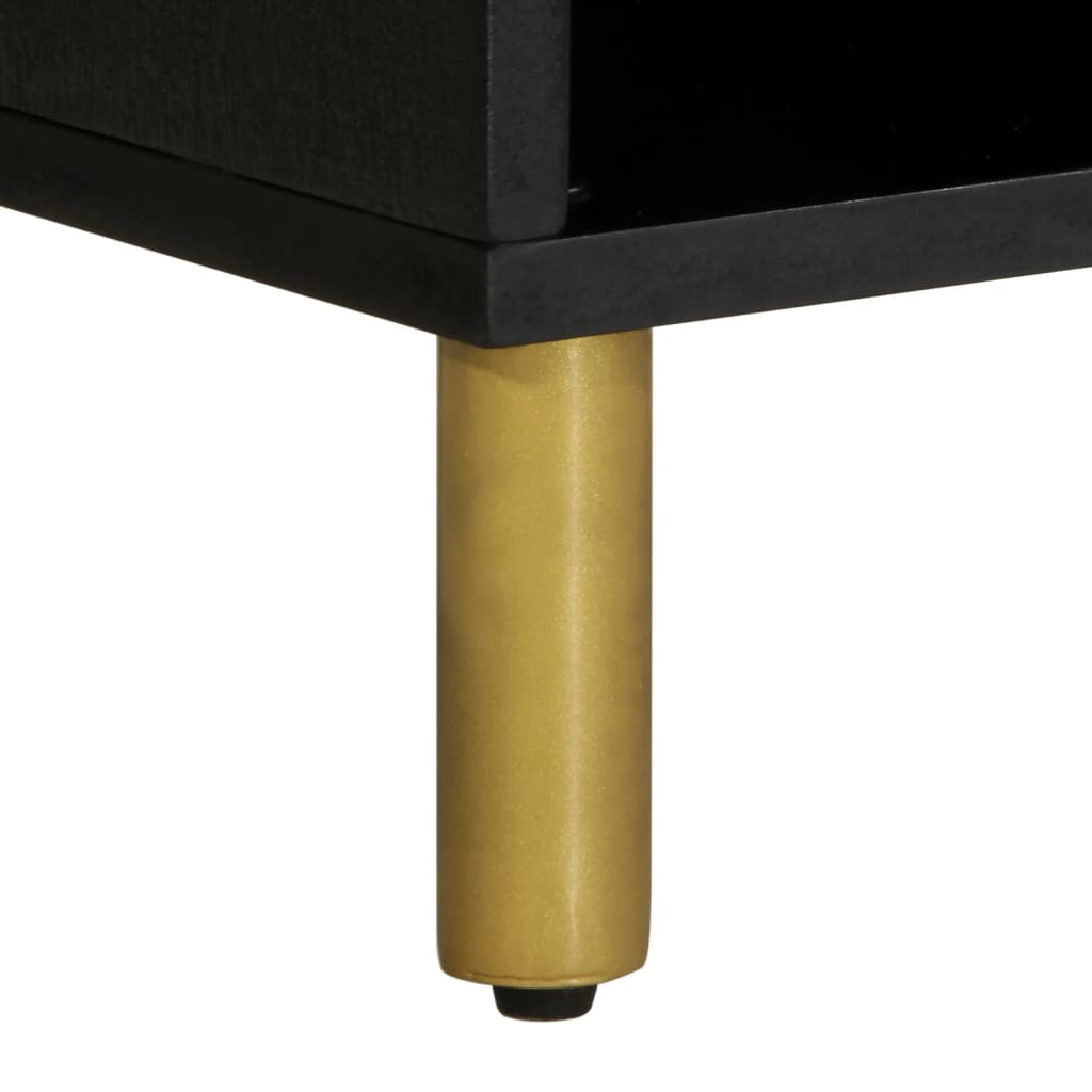 Meuble TV noir 100x33x46 cm bois d'ingénierie - XIOS