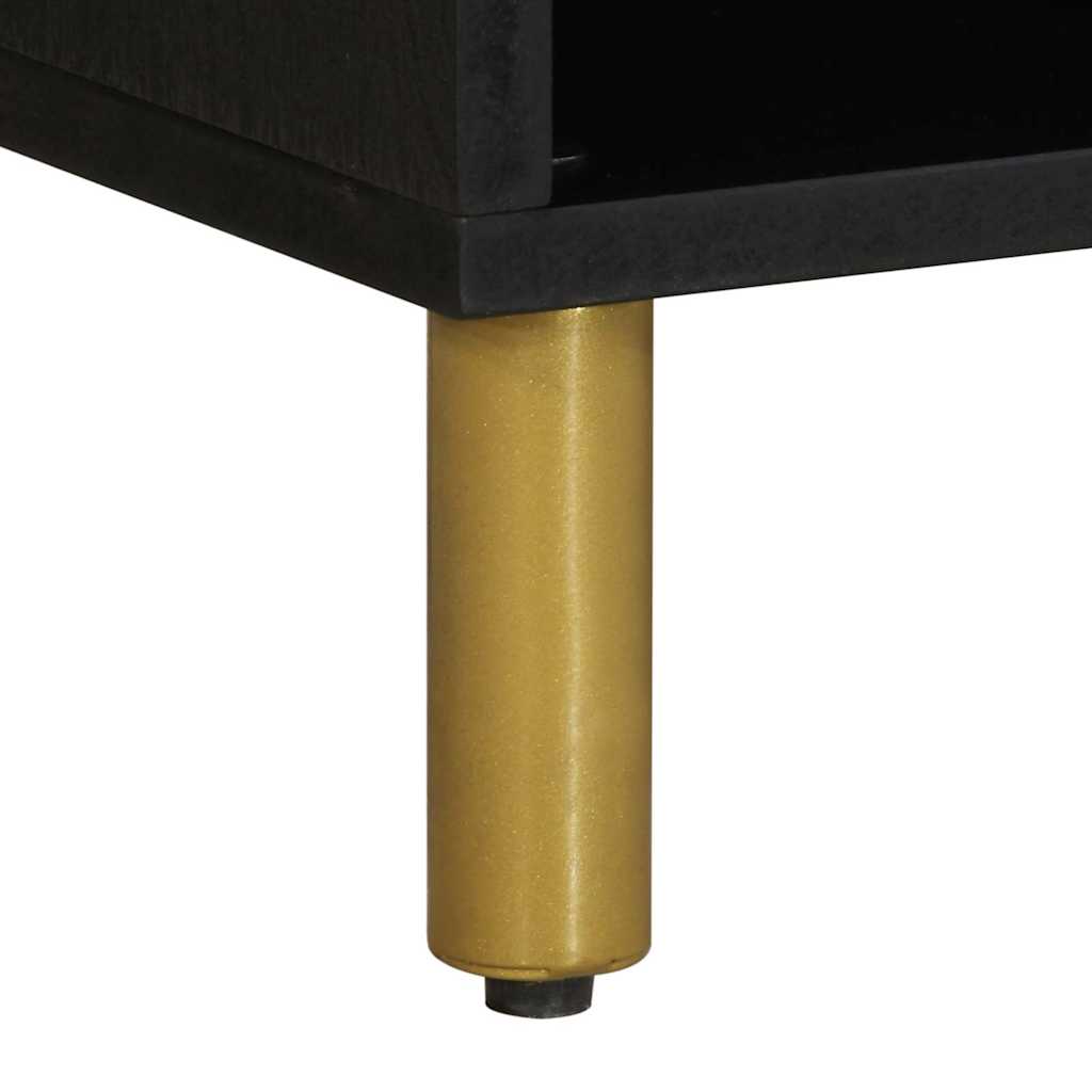 Meuble TV noir 80x33x46 cm bois d'ingénierie - XIOS