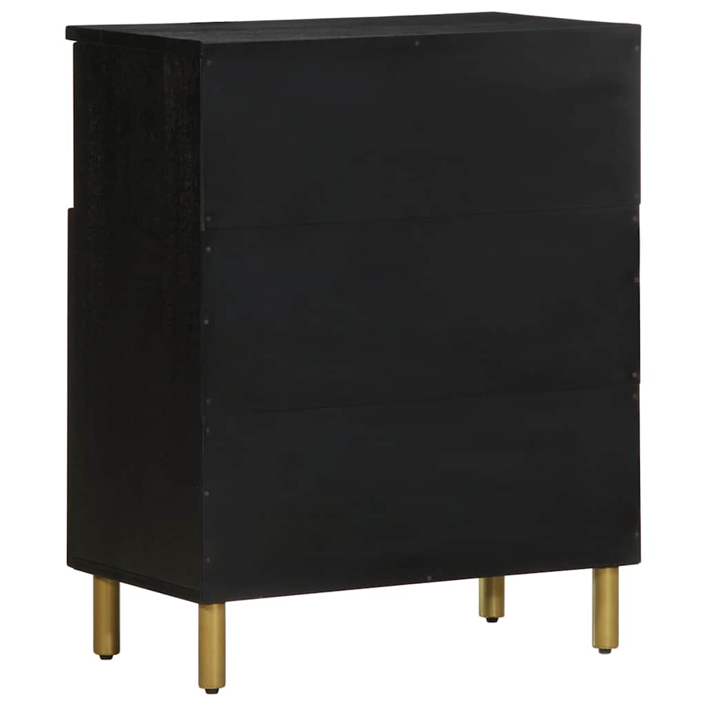 Buffet noir 60x33x75 cm bois d'ingénierie - XIOS