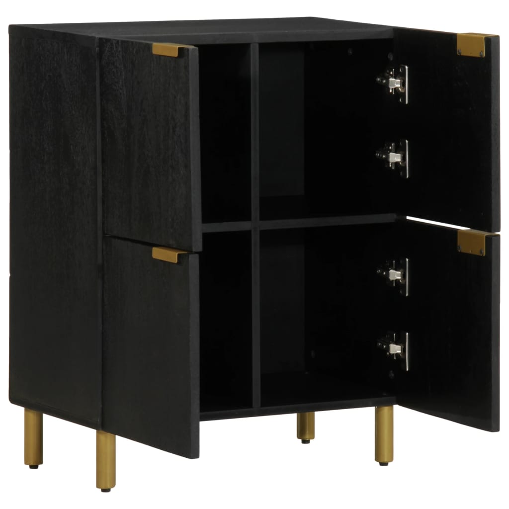 Buffet noir 60x33x75 cm bois d'ingénierie - XIOS
