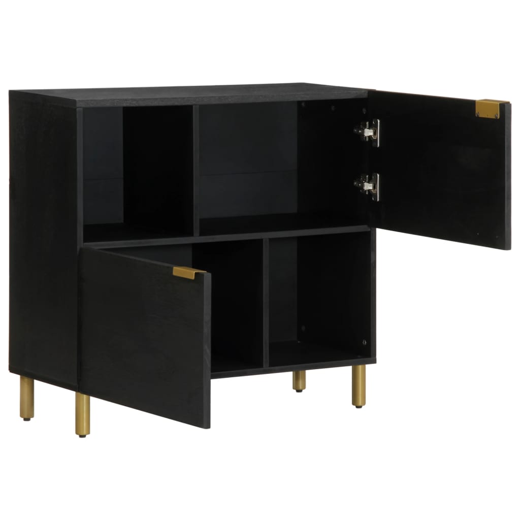 Buffet noir 80x33x75 cm bois d'ingénierie - XIOS