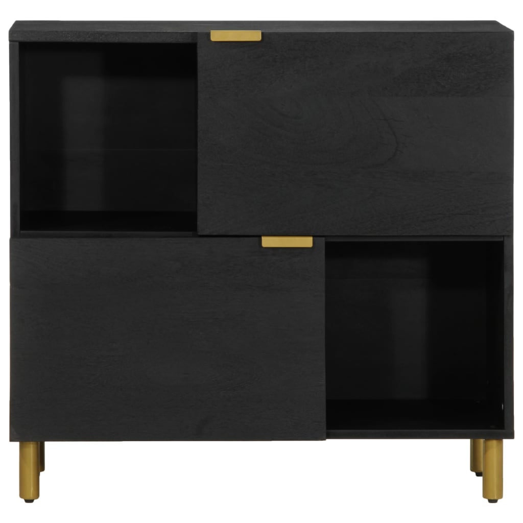 Buffet noir 80x33x75 cm bois d'ingénierie - XIOS