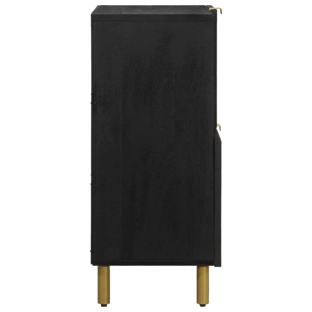 Buffet noir 80x33x75 cm bois d'ingénierie - XIOS
