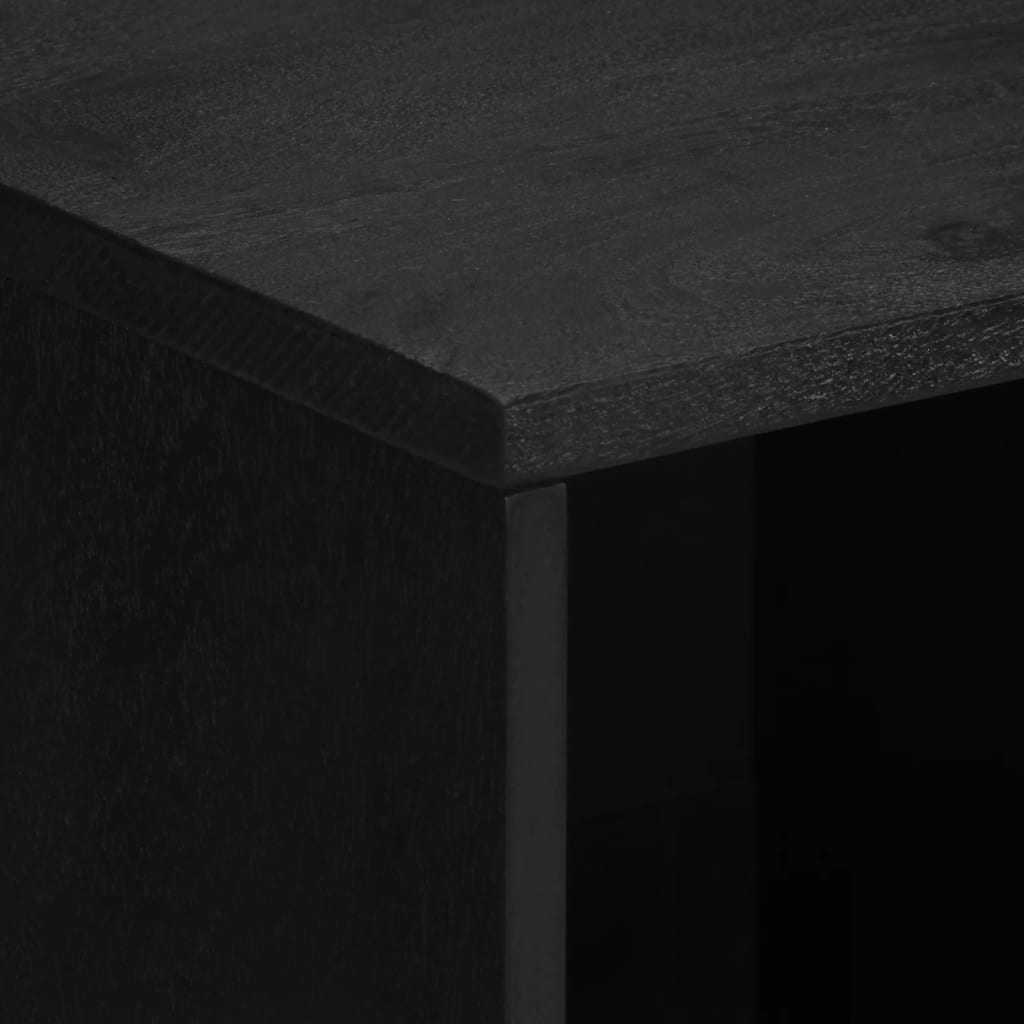 Buffet noir 80x33x75 cm bois d'ingénierie - XIOS