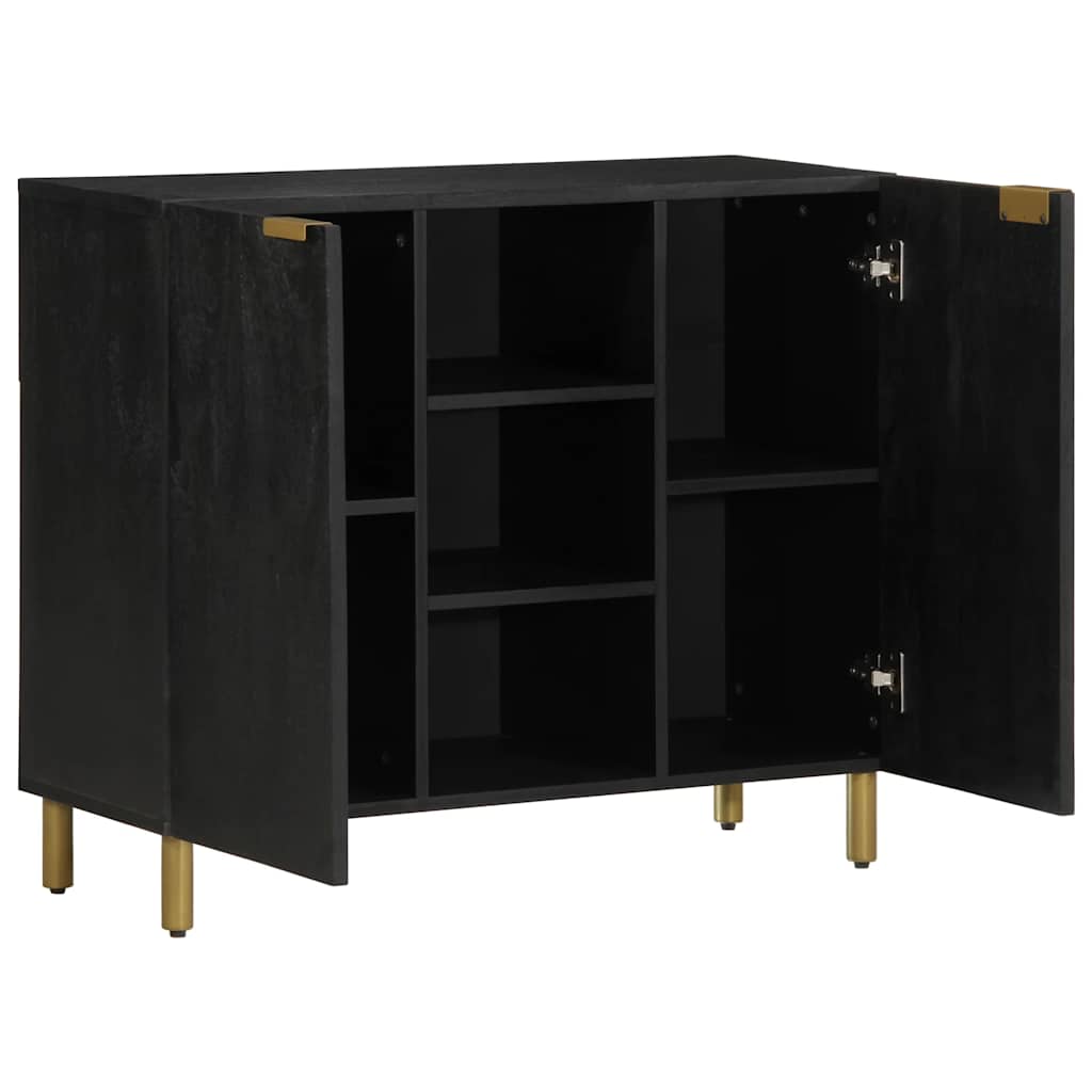 Buffet noir 90x33x75 cm bois d'ingénierie - XIOS