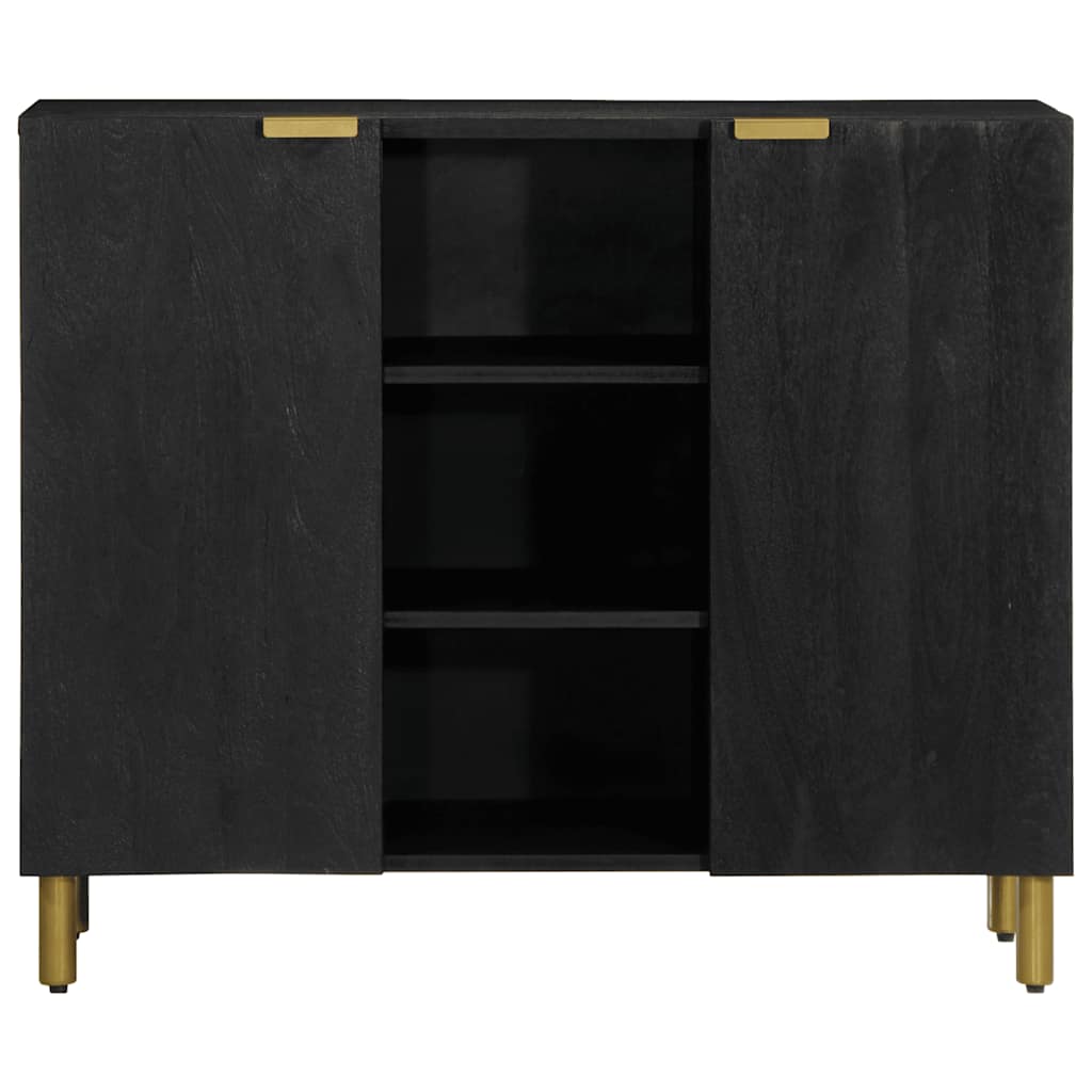Buffet noir 90x33x75 cm bois d'ingénierie - XIOS