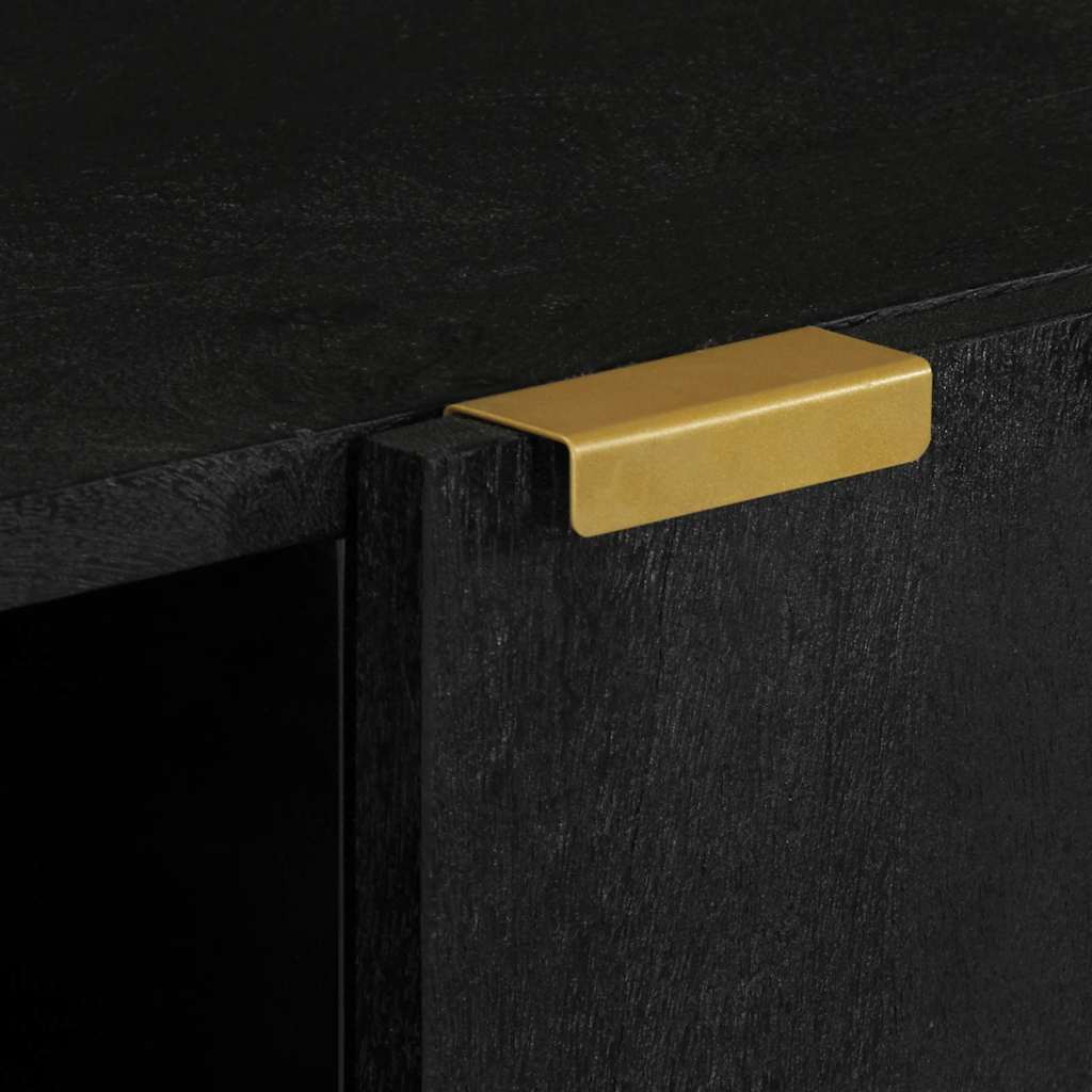 Buffet noir 90x33x75 cm bois d'ingénierie - XIOS